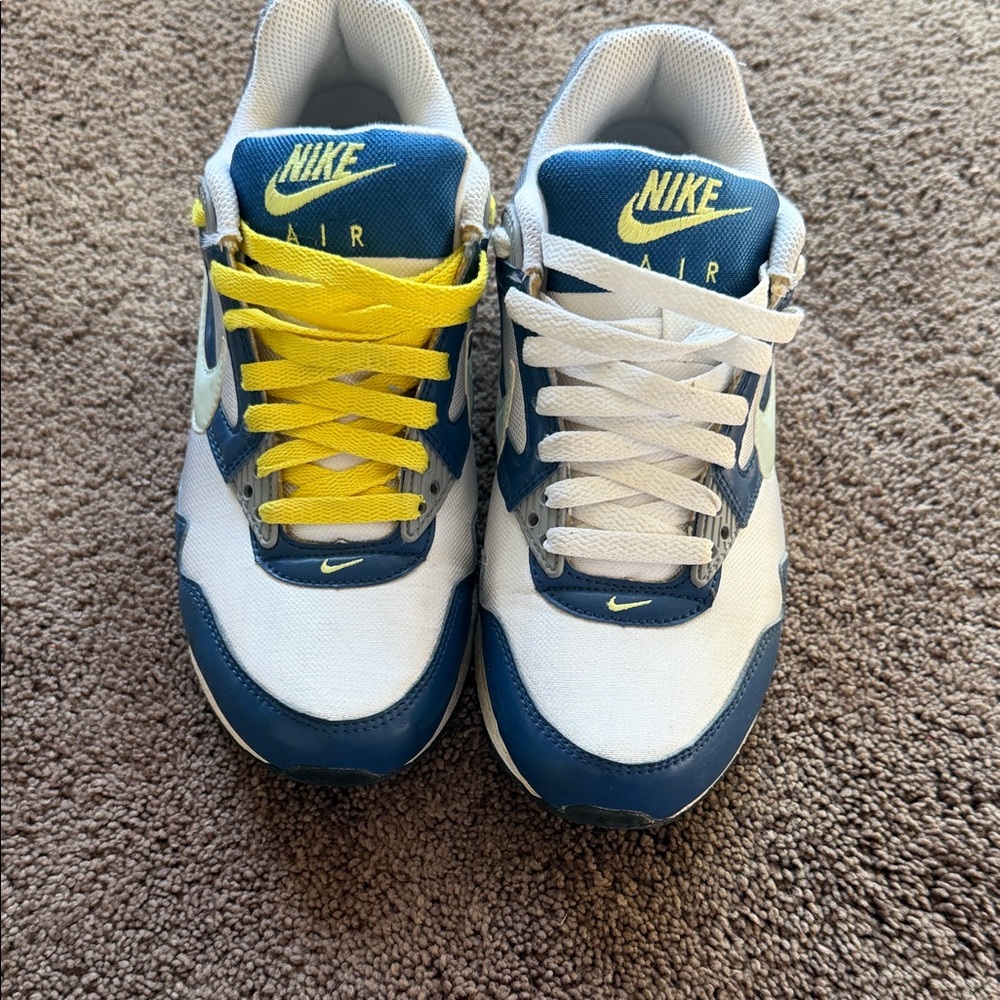 Nike Air Sneakers - White, Blue & Yellow
